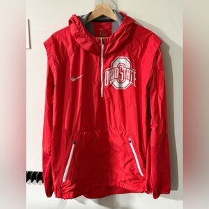 Nike Men’s Ohio State Buckeyes Pullover Jacket, Red, Sz XL